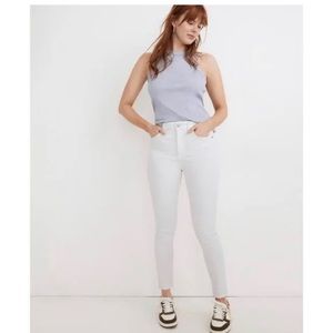 Madewell Curvy High-Rise Skinny Jeans in Pure White, Sz 24. NWT